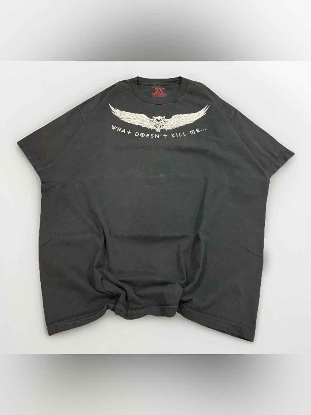 Y2K Wicked Jester T-Shirt Size 2XL What Doesn't Kill Me Evil Tee Black Vintage